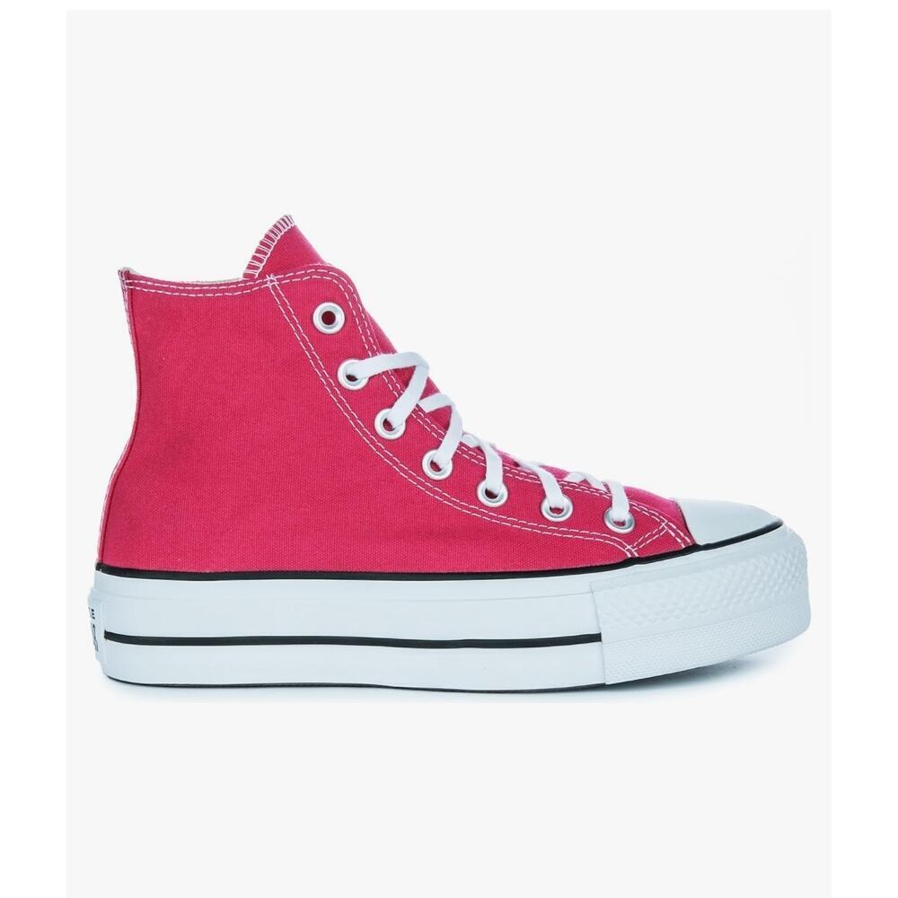 Converse Women's Ct All Star Lift Hi Platform Trainers Fuchsia Size 8.5